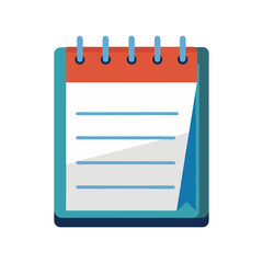 Notepad Icon Vector Illustration on White Background