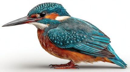   A bird in white on blue-orange legs