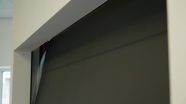 Automatic garage door closing. Integration of human life smart home. High quality 4k footage