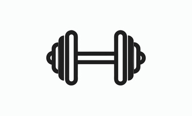 Dumbbell silhouette, barbell icon, dumbbell silhouette vector, barbell icon vector, gym weight silhouette, fitness equipment symbol  