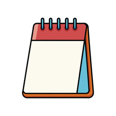 Notepad Icon Vector Illustration on White Background