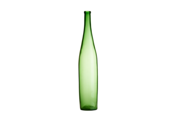 a green bottle with a white background