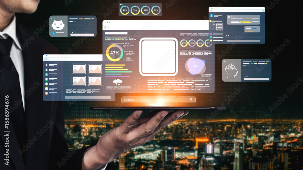 Poster ai assistant with llm, big data, machine learning, and generative ai powers prompt engineering and s