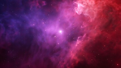 Fototapeta premium Cosmic Hues: A Captivating Nebula with Red and Purple Clouds, Nebula Dreamscape: A Vibrant Tapestry of Red, Purple, and Celestial Wonders