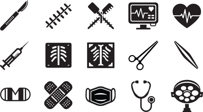 Surgery Vector Icons | Medical Operation and Treatment Set