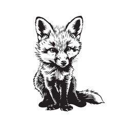 Obraz premium cute little fox cartoon