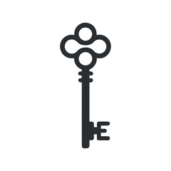 Unlocking Potential A Singular Ornate Key Illustration Symbolizing Opportunity and Discovery Ideal for Conceptual Designs and Projects Seeking a Touch of Sophistication