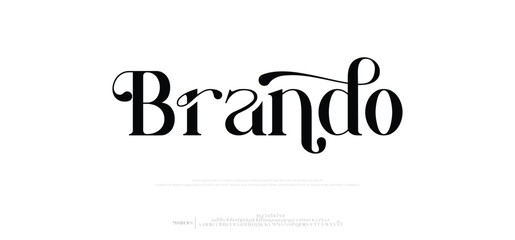 Classic Lettering Minimal Fashion Designs. Typography modern serif fonts regular decorative vintage concept. vector illustration