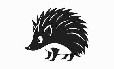 Hedgehog line art vector, Hedgehog outline icon, animal vector sketch  