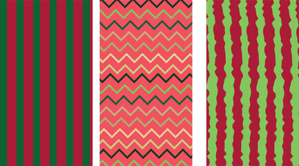 set of seamless patterns, summer pattern, watermelon design
