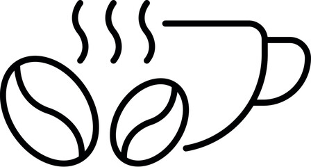 Coffee Icon for Web Sites, Books, Cards, Apps