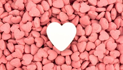 Obraz premium Pink Hearts Abundant candy sweet