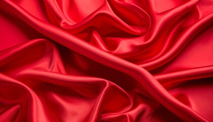 Obraz premium Deep crimson silk drapes in elegant folds