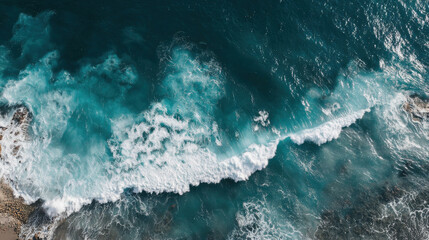 Fototapeta premium aerial photography mesmerizing surface of oceans and seas showcasing interplay of light
