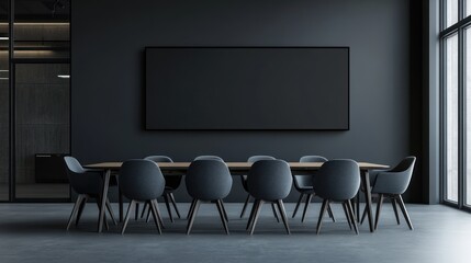Dark modern conference room