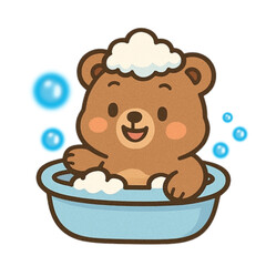 bear in bath