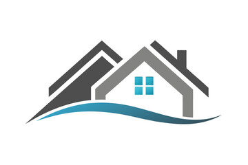 Real estate logo icon vector illustration of a house, perfect for property, home, or residential building concepts