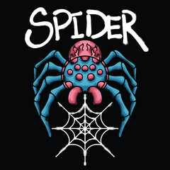 Spider Web for streetwear illustration