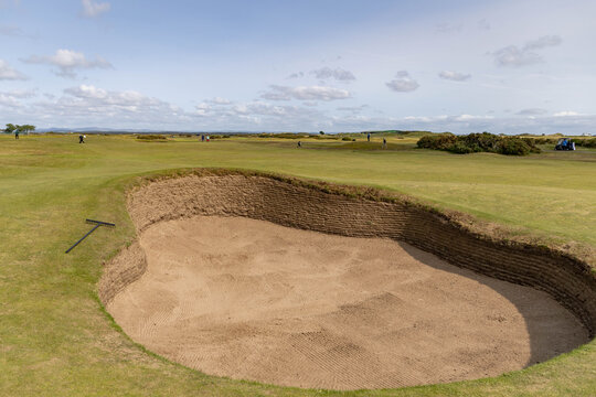a fairway bunker at the old course in st andrews in Scotland