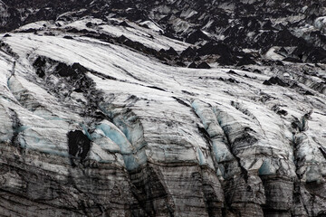 details of a glacier