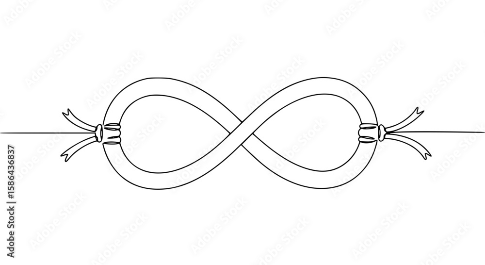 Poster infinite loop connection design in minimalist style for peace day