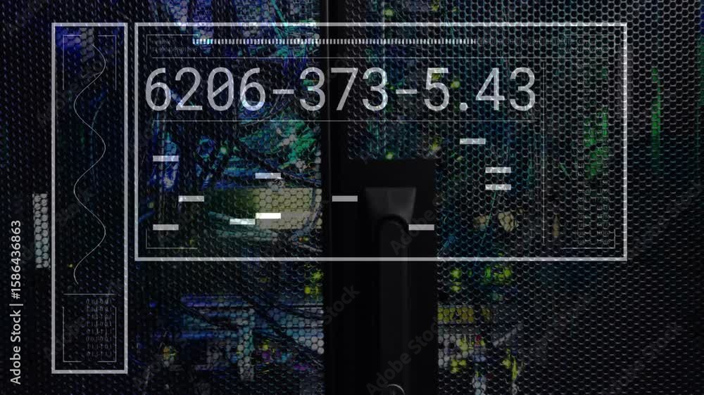 Poster signal launching transparent ui overlay on server updating codes with glitch bars for live monitor