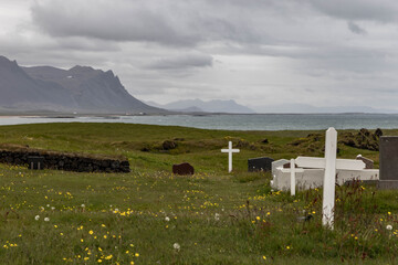 graveyard on the icelandic west coast