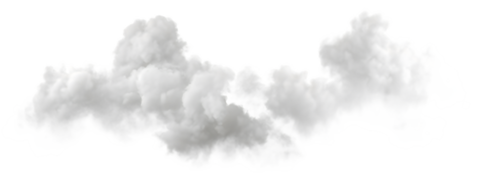 Isolated white cloud on black background for compositing and design element - Powered by Adobe