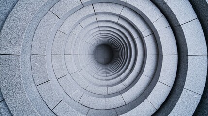 Stone Circle Tunnel Infinite Perspective Architecture ,Abstract