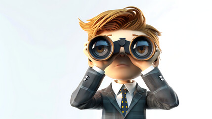 a businessman is spying on a target