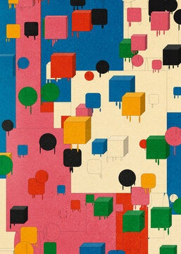 Generative Art: Color-Block Dripscape