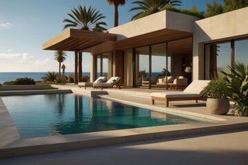 Fototapeta premium “Dream Home Vibes: Minimalist Luxury with a View”