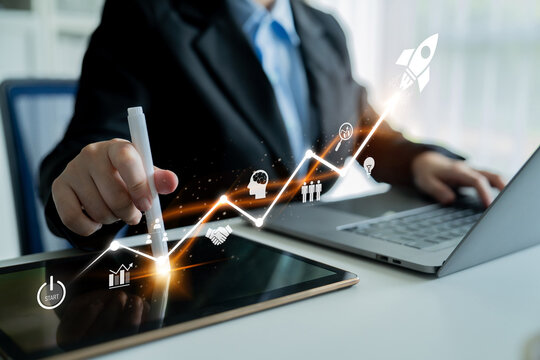 Business growth strategy drives business, growth, and success by following structured roadmap, analysis, and progress toward long-term achievement Latch