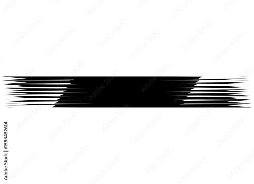 Poster vector stripe for text, black design element on white background. striped pattern with smooth transi