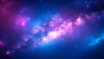 Fototapeta premium Deep space nebula, vibrant colours, swirling clouds of cosmic dust