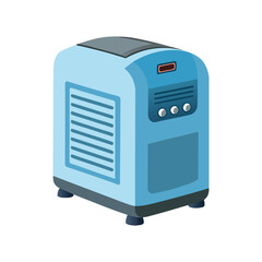 Vector Illustration of a Dehumidifier Home Appliance Isolated on a White Background
