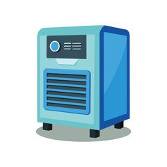 Vector Illustration of a Dehumidifier Home Appliance Isolated on a White Background
