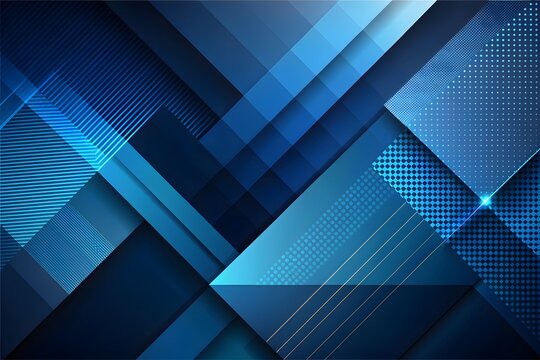 An abstract geometric pattern with sharp blue angles and light effects