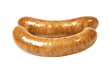 two sausages are sitting side by side