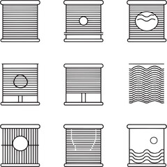 Smart Window Blind Ultra Minimalist Line Art