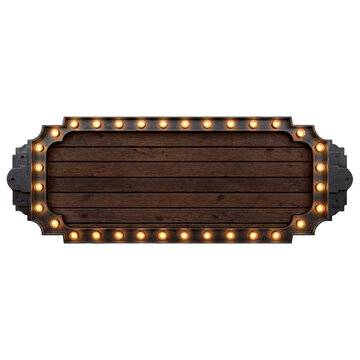 Vintage sign with wooden plate lamps Placa vintage com lumin&aacute;rias 