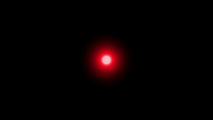 Bright Red Glowing Orb in Darkness light