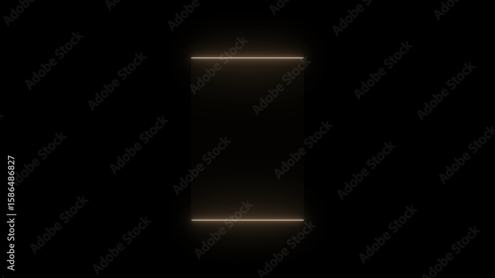 Poster glowing vertical rectangle with illuminated edges light