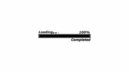 Loading bar at 100 percent completed progress bar