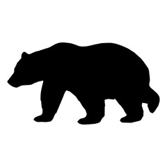 Bear Walking Wildlife Animal Silhouette Vector