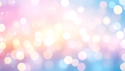 Delicate pastel bokeh background with soft, blurred circles of light
