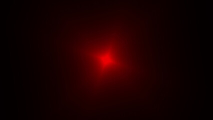Red light flare on black background glow abstract