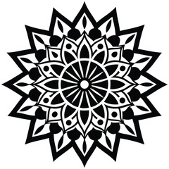 black and white snowflake