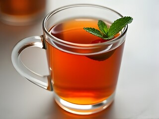 Golden Tea with Mint Leaf