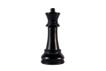a black chess piece on a white background